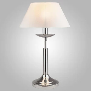 Лампа настольная белая с серебристым Eurosvet 01010/1 EUROSVET HOTEL CHROME 00-3907037 Белый;хром