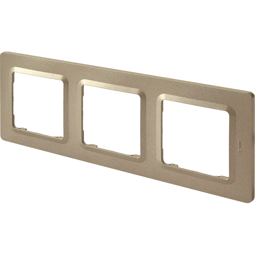 LEXMAN LILIAN - Декоративная рамка 3-постовая шампань для розеток и выключателей 86761619 STLM-1106284 - Вид №1