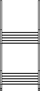 GH159 Мыльница для душевой кабины, подвесная, надверная, сетчатая, двухъярусная, латунная bagno&associati Complementi Bagno & Associati - Вид №1