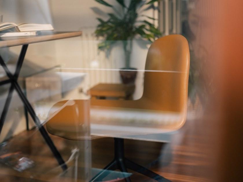 ONDARRETA Вращающееся кресло на козелке из кожи Bob xl sun-id-1492380 - Вид №10