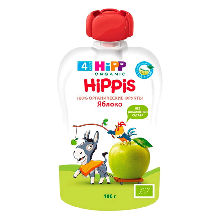 Пюре Hippis с 4 месяцев яблоко Hipp 100 г Santreyd 15697
