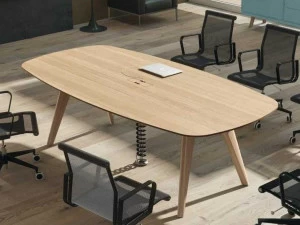 Bralco Стол для совещаний из лакированного прямоугольного дуба Rail