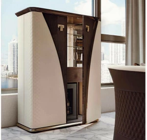 Turri Барный шкаф из кожи и дерева Vogue