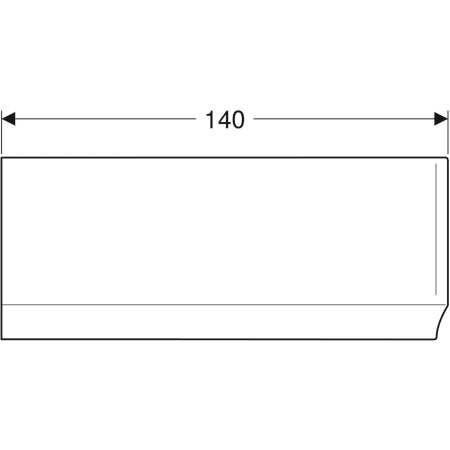 554.820.01.1 Передняя обшивка Geberit Renova для асимметричной ванны, правая Geberit  - Вид №10