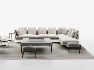 Угловой диван из ткани