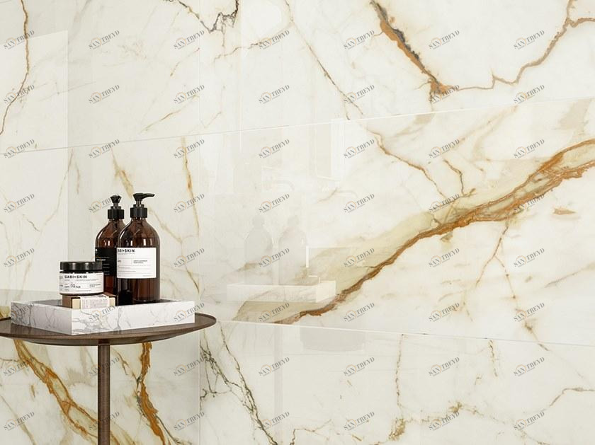 Atlas Concorde Белая плитка для стен с эффектом мрамора Marvel shine sun-id-1375735