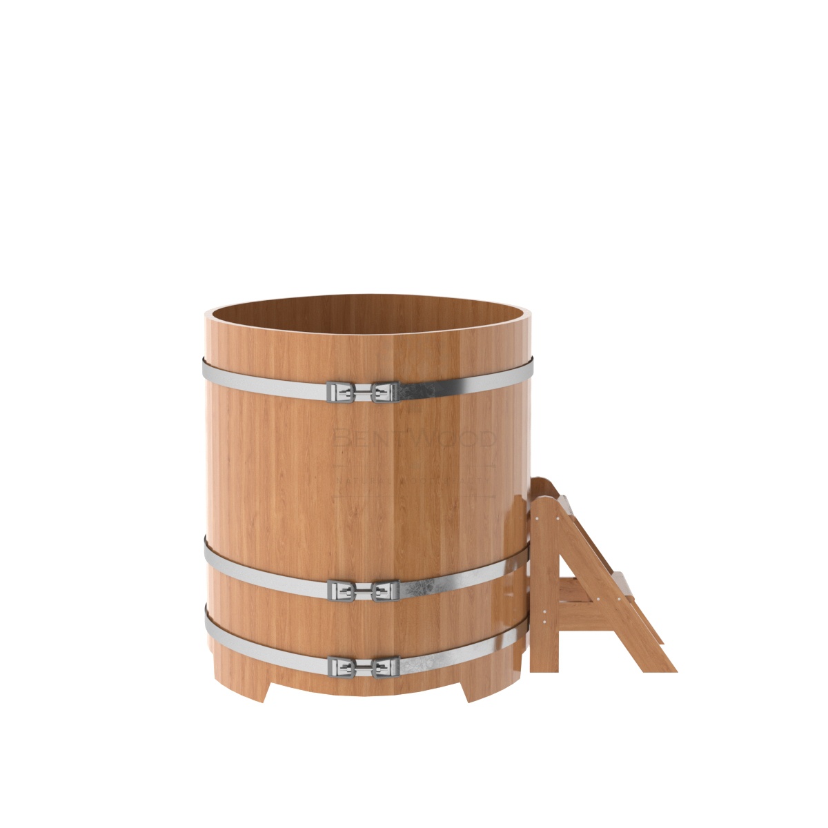 1310 Купель овальная из дуба 1,02х1,68х1,1 натуральная Alyarus  - Вид №2