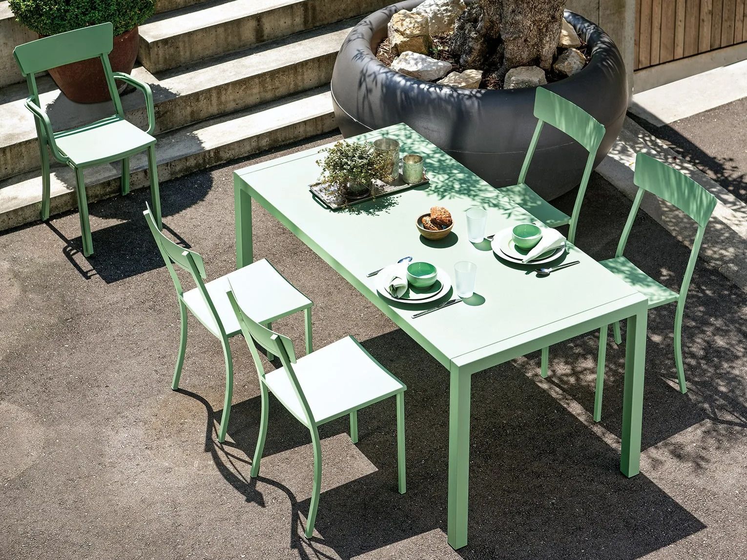 Металлический штабелируемый садовый стул Vermobil Mogan ARCH-00109803 - Вид №6