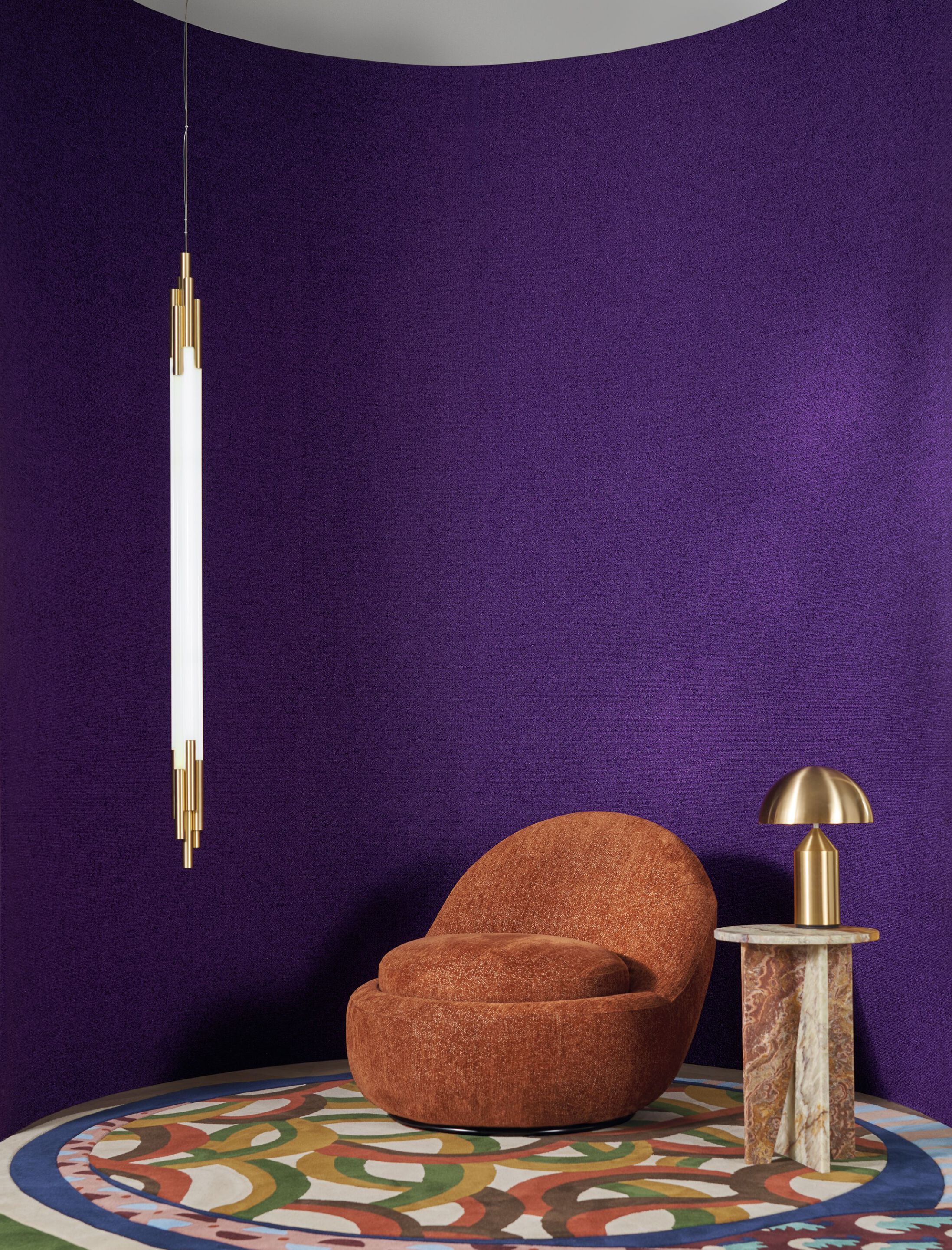 Однотонная настенная ткань bouclè Casamance Etreinte ARCH-00118856 - Вид №1