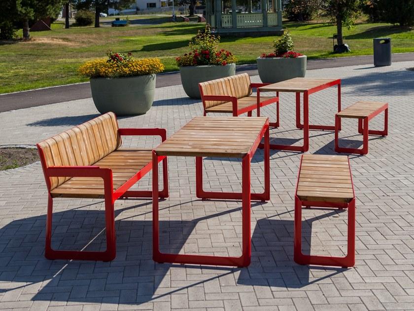 VESTRE Скамья из стали и дерева со спинкой Air sun-id-1411183 - Вид №4