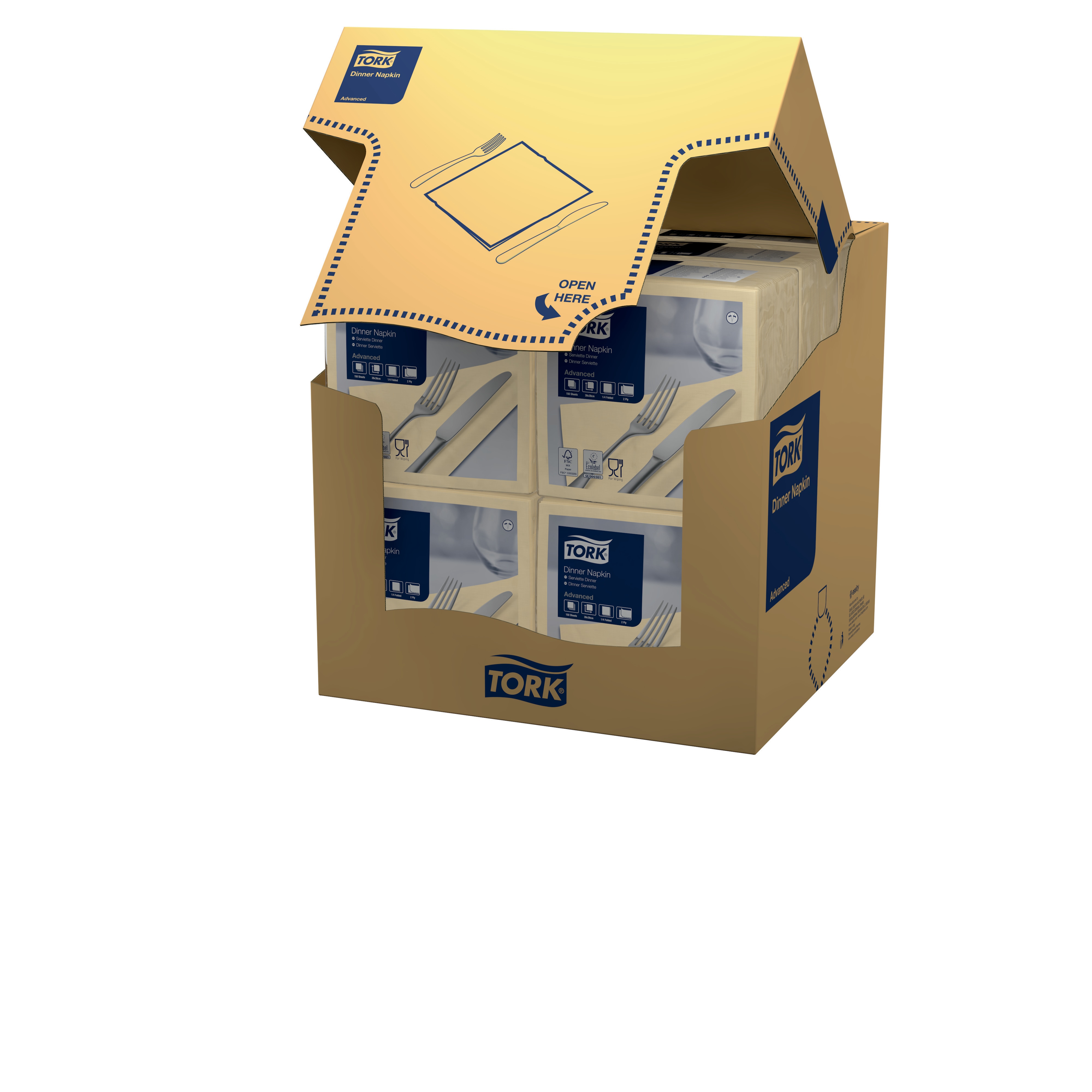 47874738 Песочная обеденная салфетка Tork  - Вид №2