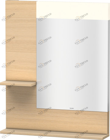 VE731007171 Vero Зеркало с полочками сбоку и внизу Средиземноморский дуб Duravit