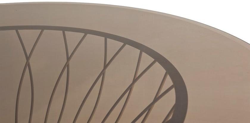 KOKET Круглый обеденный стол из железа и стекла sun-id-1373708 - Вид №1