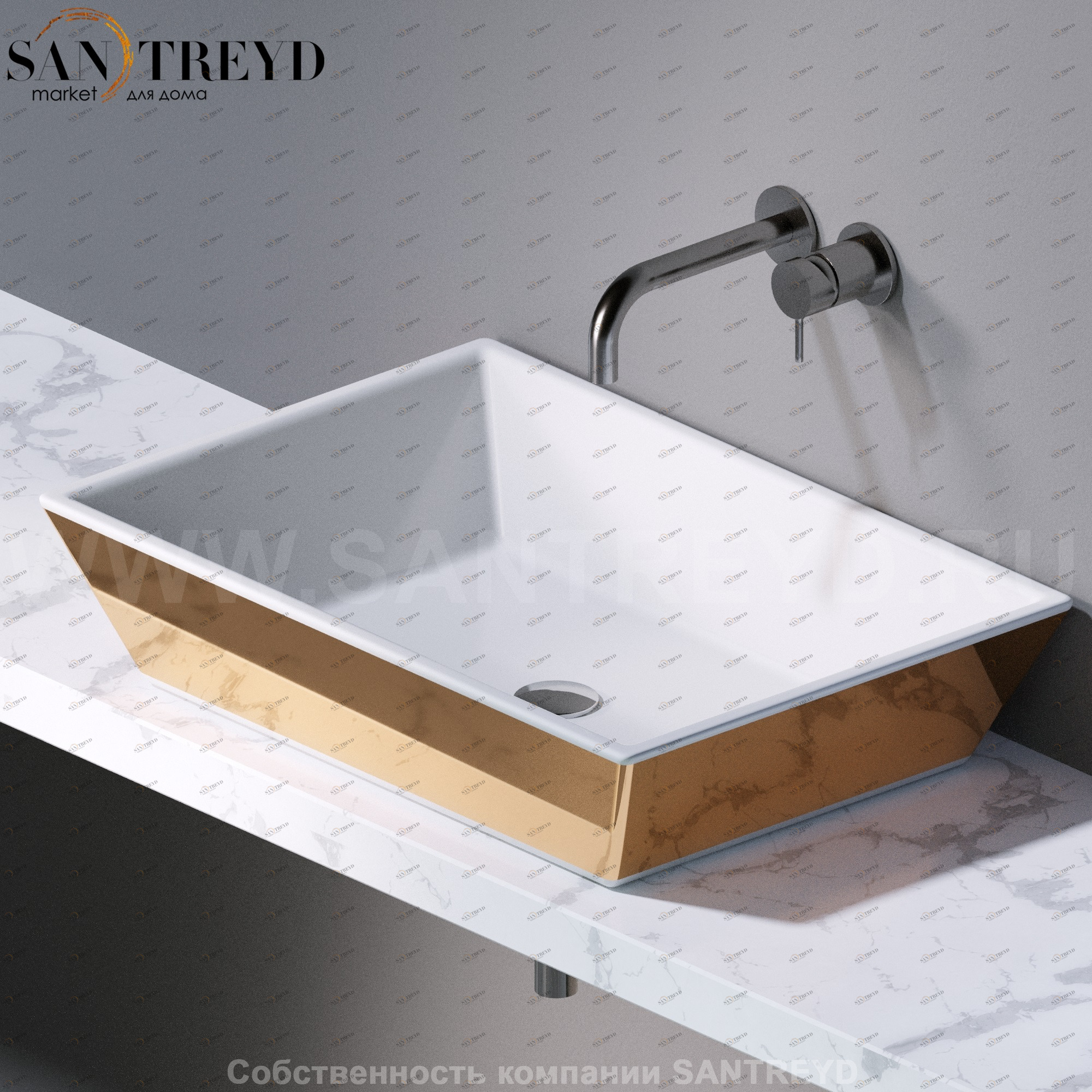 L292250 Накладная раковина на столешницу  прямоугольная A. e T. Italia PRISMA AeT ITALIA