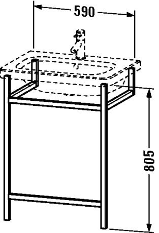 DS989107777 DuraStyle Мебельные аксессуары - полотенцедержатель Черный орех, цельный Duravit - Вид №1