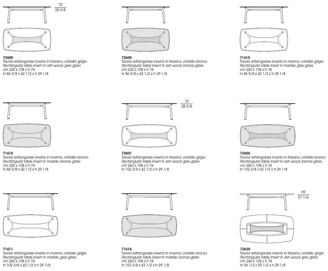 Giorgetti Прямоугольный стеклянный стол для гостиной sun-id-1369194 - Вид №3
