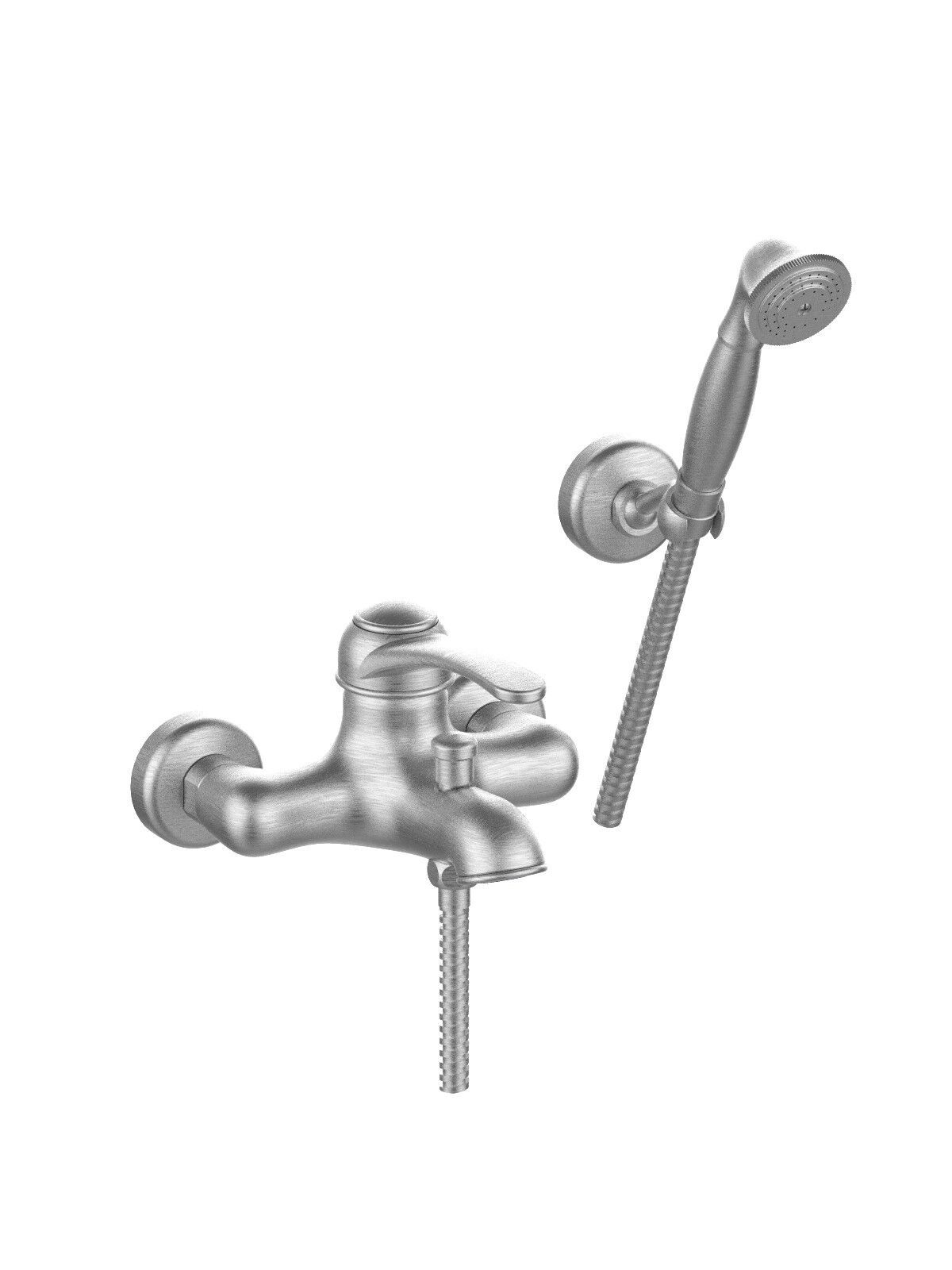 Однорычажный настенный смеситель для ванны с ручным душем Rubinetterie Frattini Morgan ARCH-00072795 - Вид №3