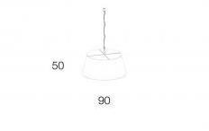 Caroti Подвесной светильник с прямым светом из ткани Via montenapoleone 3033  - Вид №3