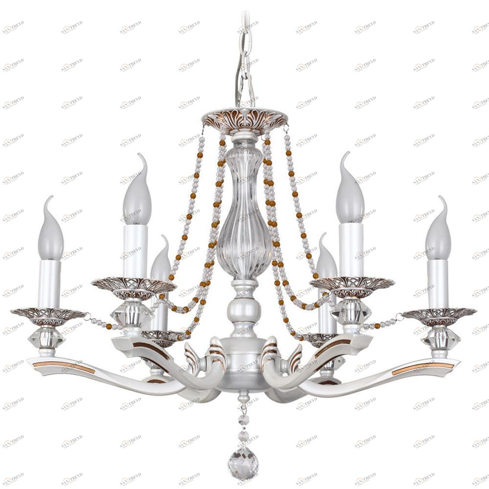 Подвесная люстра IDLamp Eloisa 259/6-Whiteplatina IDLAMP ДИЗАЙНЕРСКИЕ, ELOISA 185411 