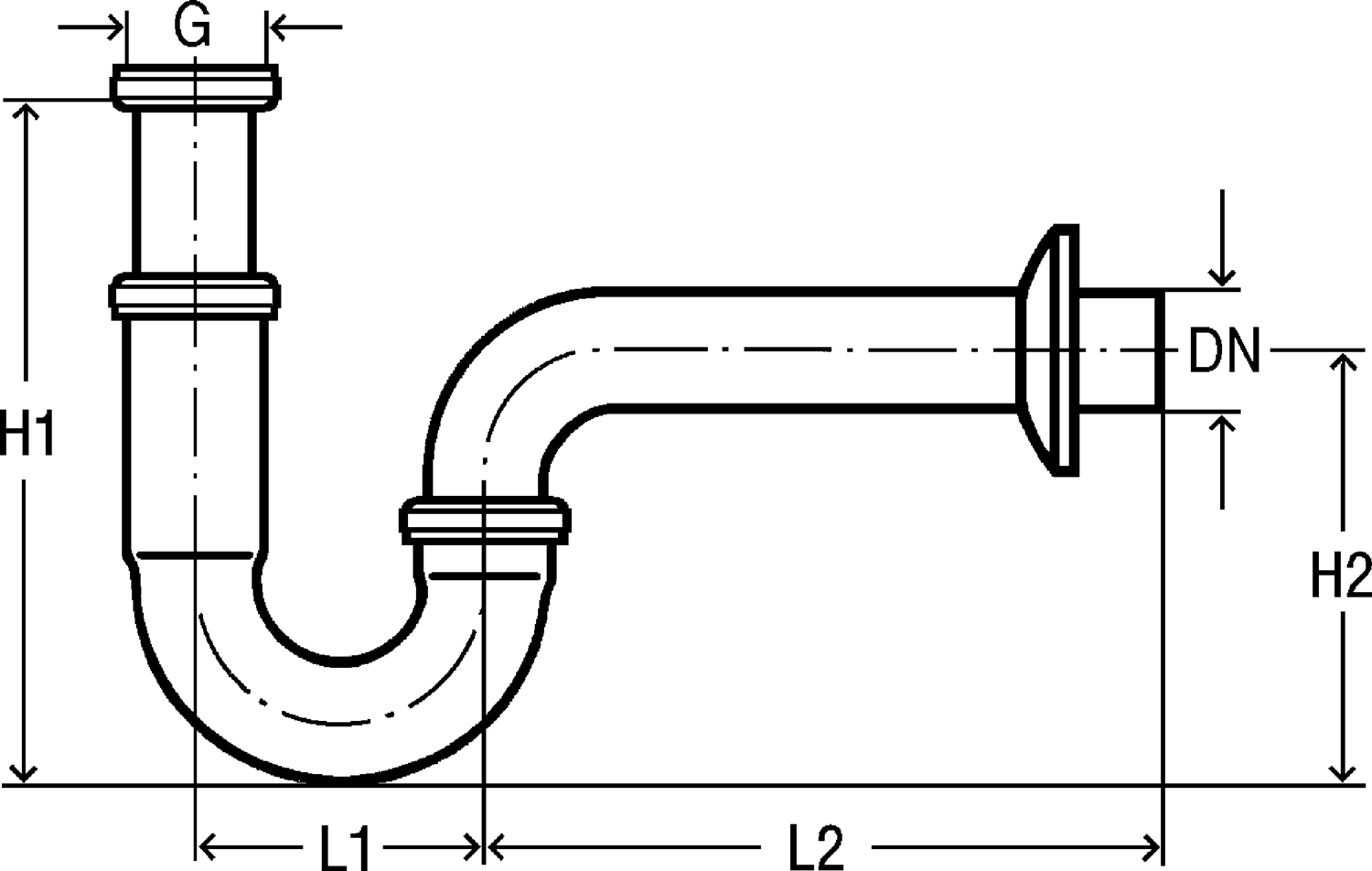 Канализационная арматура  Сифоны для умывальников и биде  Трубные сифоны VIEGA 305 611 Модель 5611 Santreyd  - Вид №2