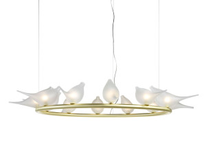 Подвесной светильник ручной работы из дутого стекла