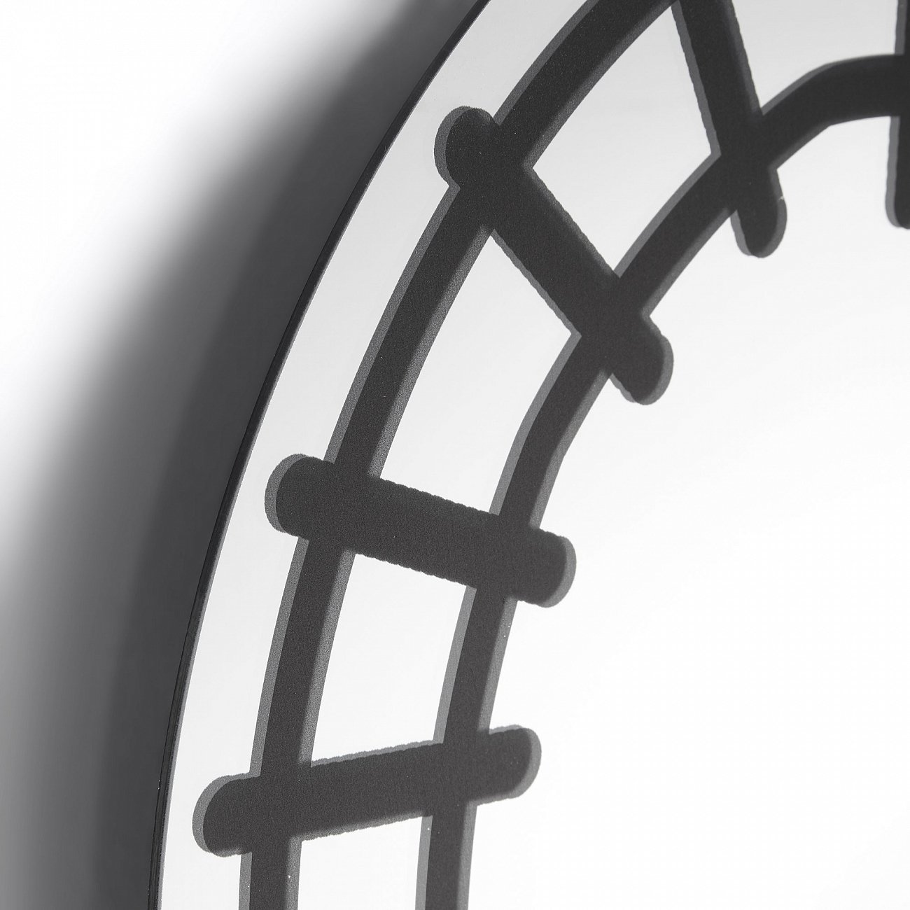 Зеркало круглое с черным принтом диаметр 50 см Chantel от La Forma LA FORMA ДИЗАЙНЕРСКИЕ 342815 Черный  - Вид №2