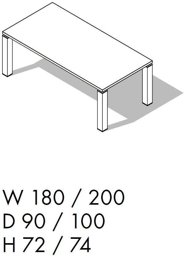 Sinetica Прямоугольный письменный стол из дерева Tao sun-id-1406627 - Вид №5