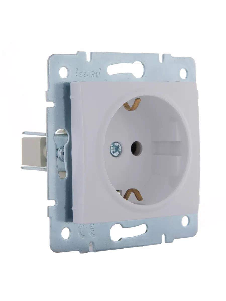 KARINA Розетка с защитой от детей сз белый LEZARD 707-0288-124В - Вид №2