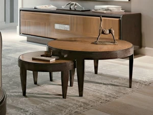 Arte Brotto Круглый деревянный журнальный столик Segreti S1090