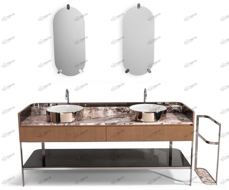 Visionnaire Двойная раковина из мрамора Kobol sun-id-1398915