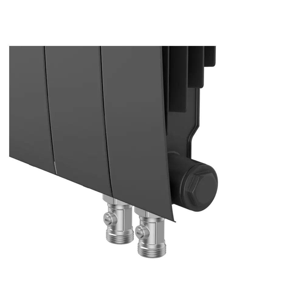 Радиатор секционный Royal Thermo Biliner RTBNSVR35006 350/87 6 секций нижнее правое подключение биметалл черный 82758202 STLM-2143250 - Вид №3