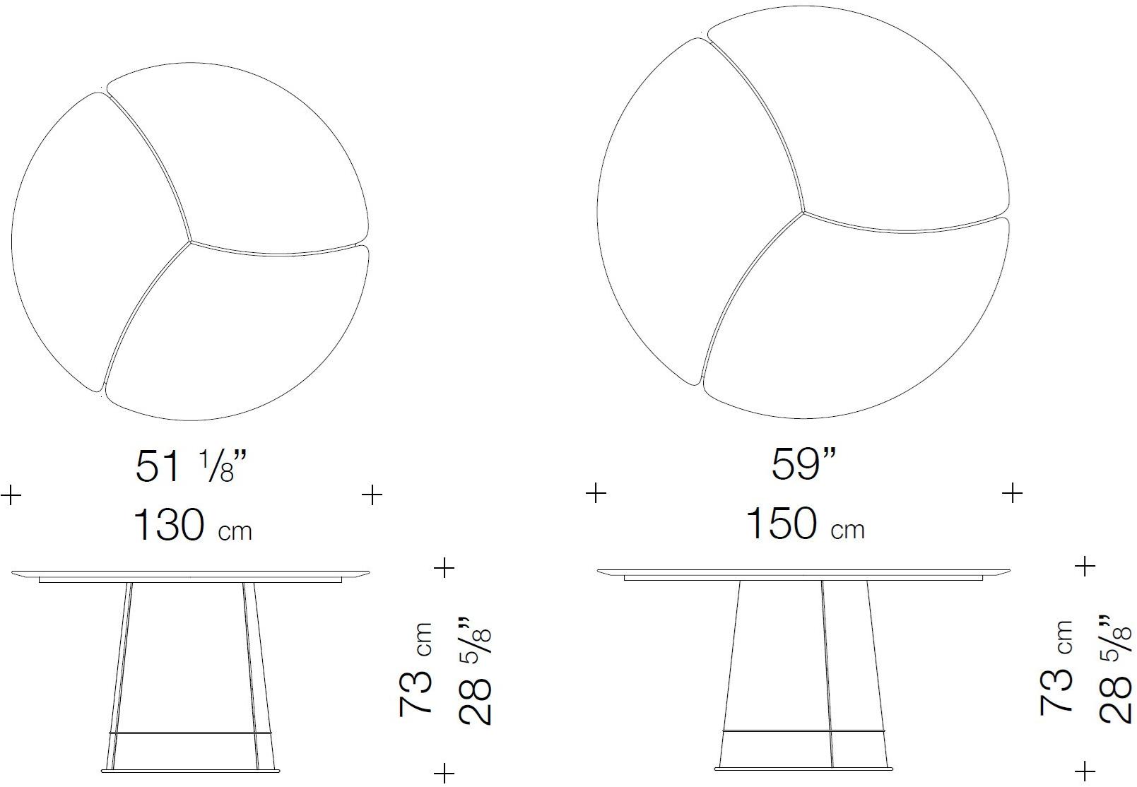 Garbarino Круглый обеденный стол  Pet d130 /d150  - Вид №4