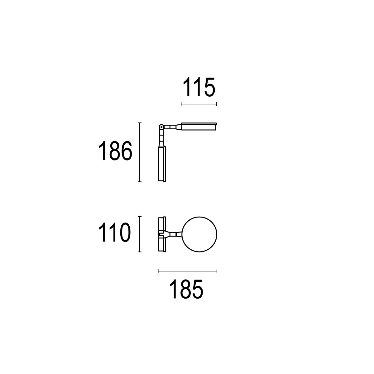 Регулируемая алюминиевая лампа для чтения Ghidini Lighting ThinThin ARCH-00054735 - Вид №2