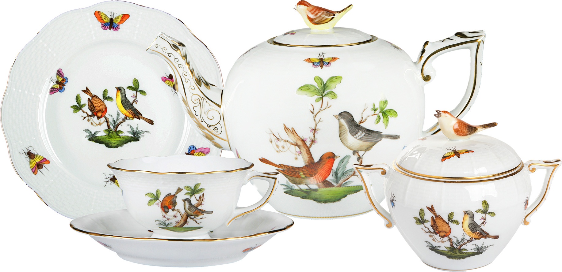 10671270 Herend Сервиз чайный Herend Ротшильд на 6 персон 20 предметов Фарфор, Керамика 