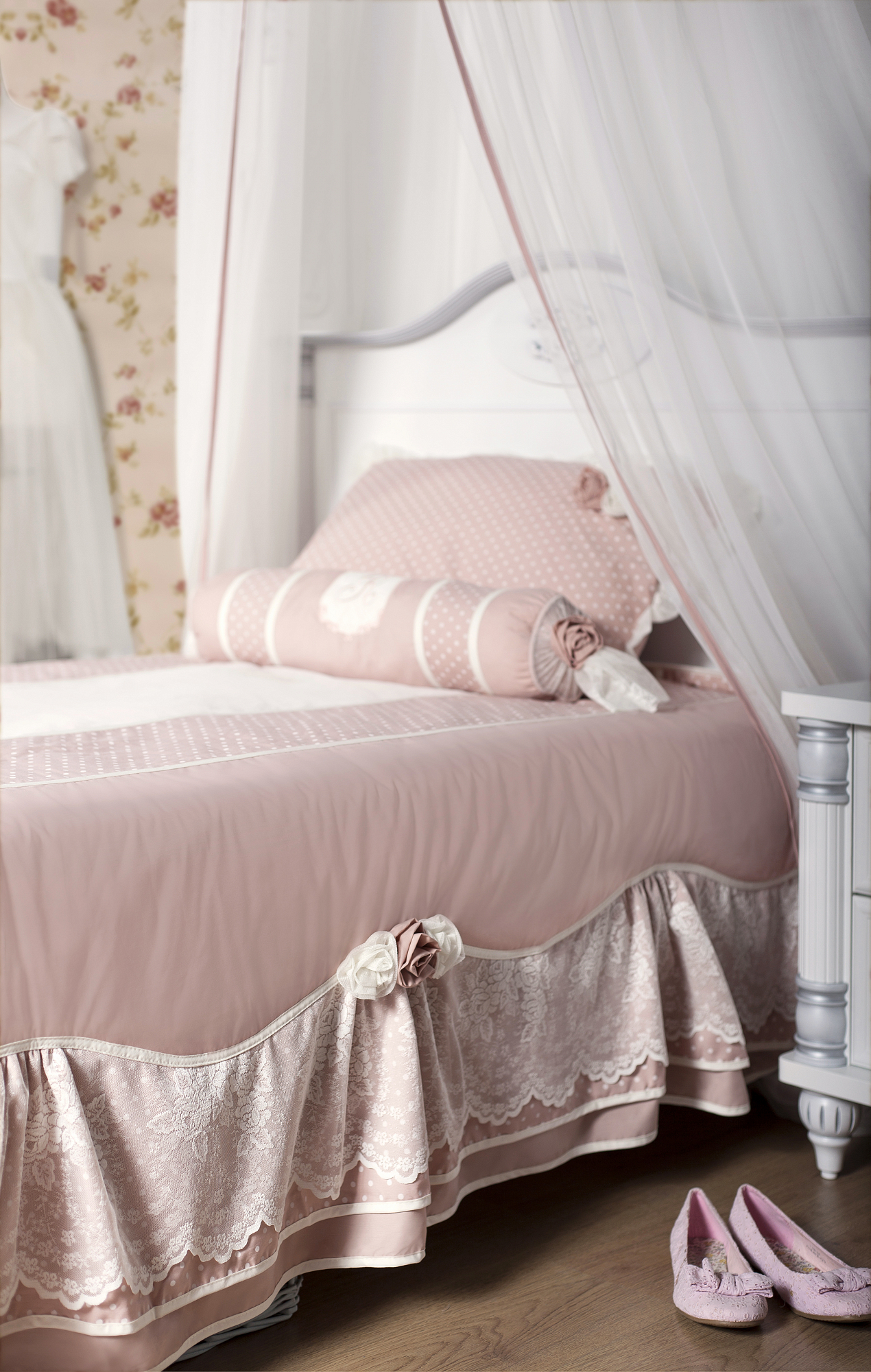 Покрывало с подушкой 120х200 см светло-розовое Dream CILEK ROMANTIC 00-3832463 Розовый Santreyd - Вид №3