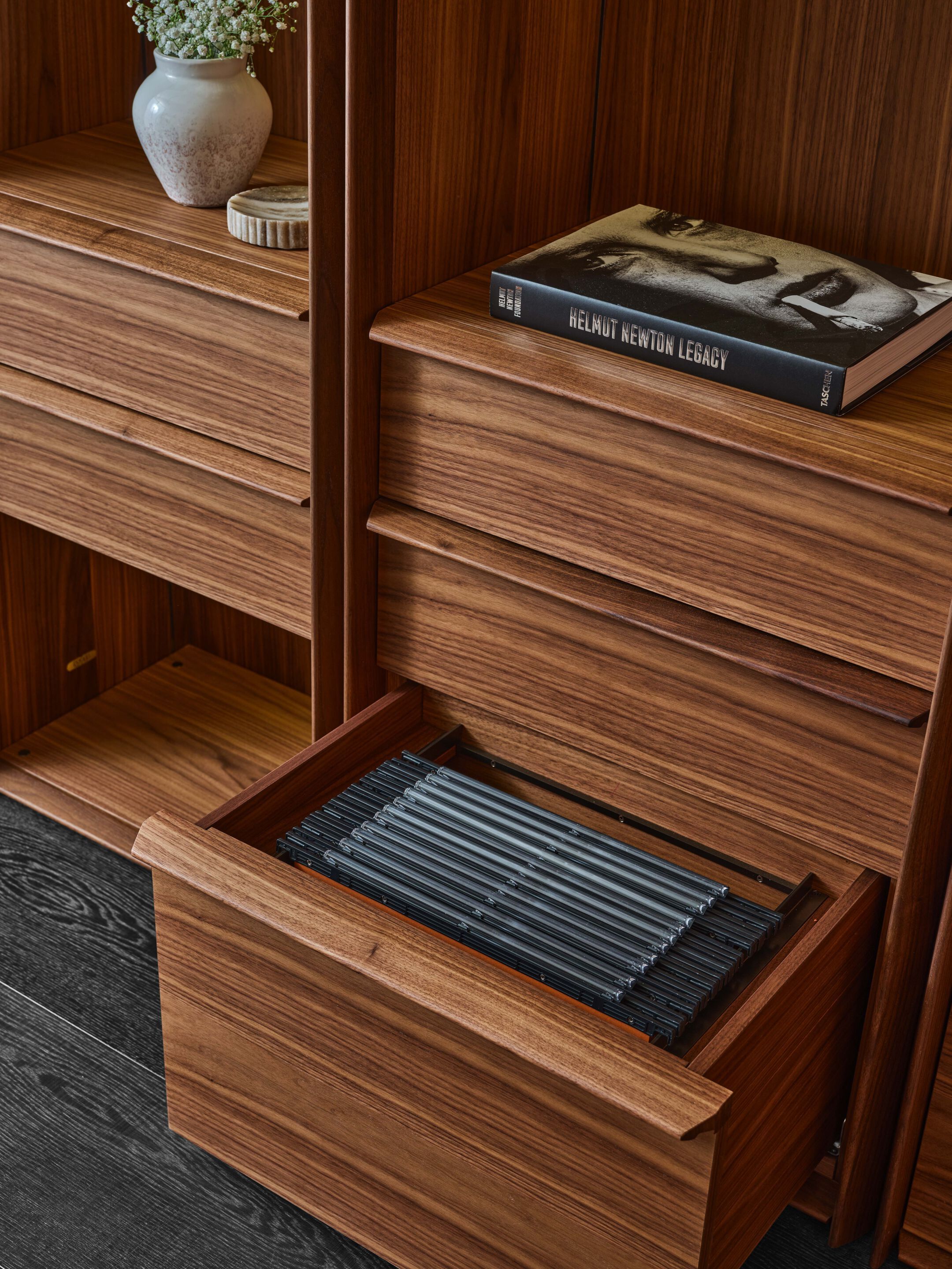 Модульная Книжная полка из грецкого ореха с ящиками Porada Twenty-Four ARCH-00146523 - Вид №1