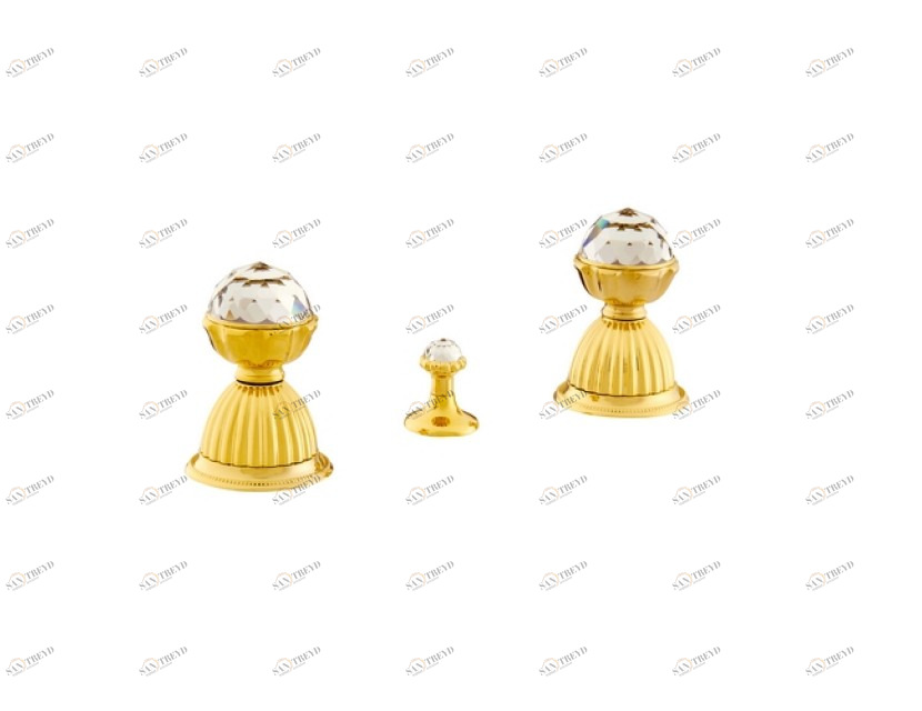 033222.000.62 Биде с тремя отверстиями и кристаллами сваровски Сатин никель Mestre Artica