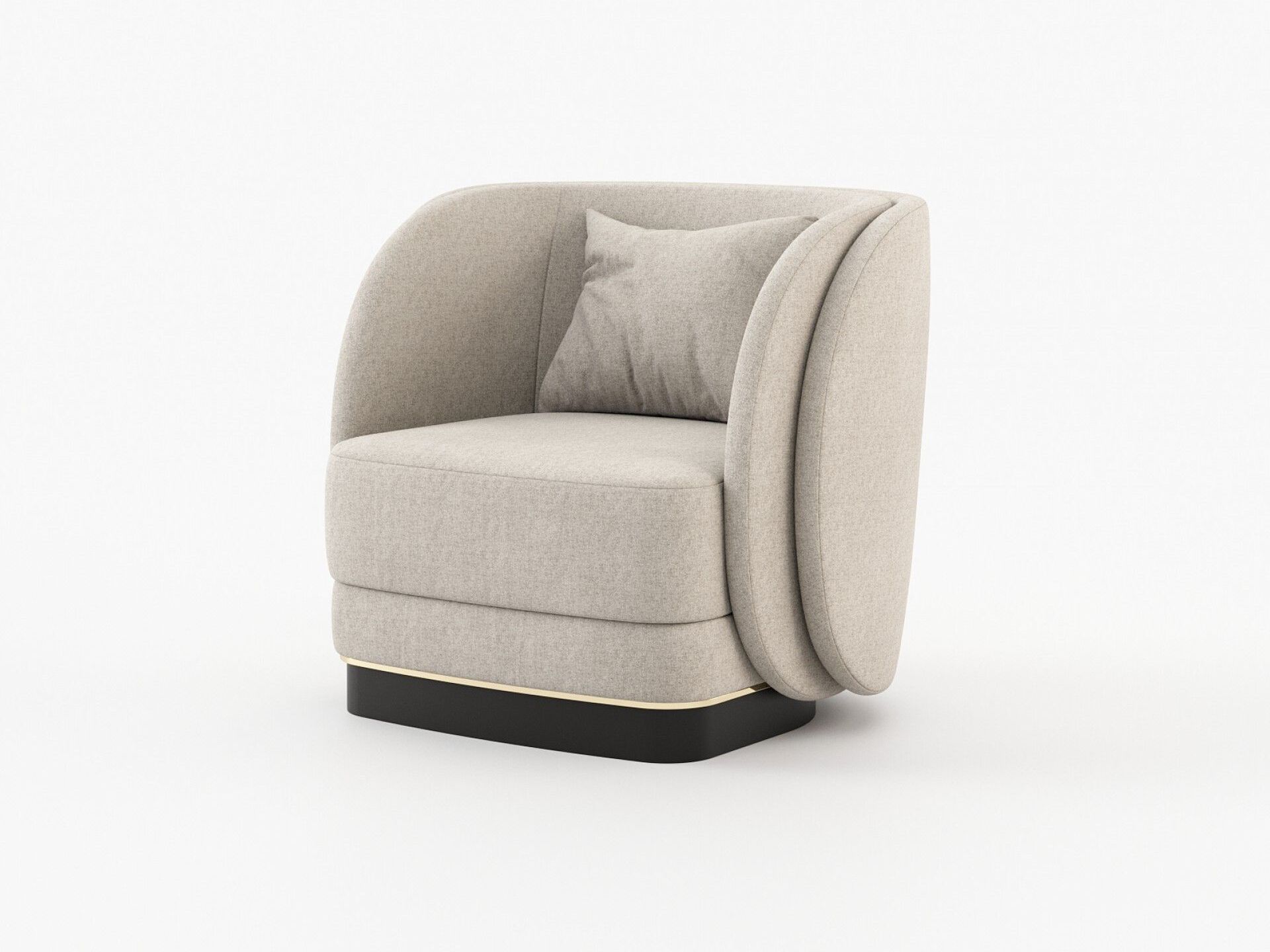 Льняное кресло с подлокотниками Laskasas AMBROSE ARCH-00013676 - Вид №5