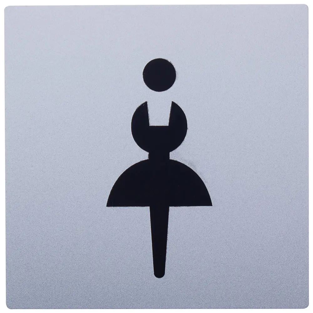 LARVIJ Знак дверной «Женщина» самоклеящийся для туалета 18284435