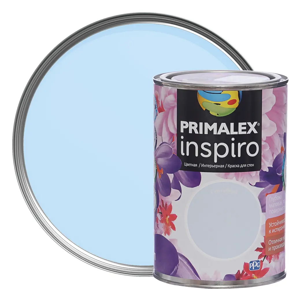Краска Primalex Inspiro 1 л цвет голубой STLM-2079427