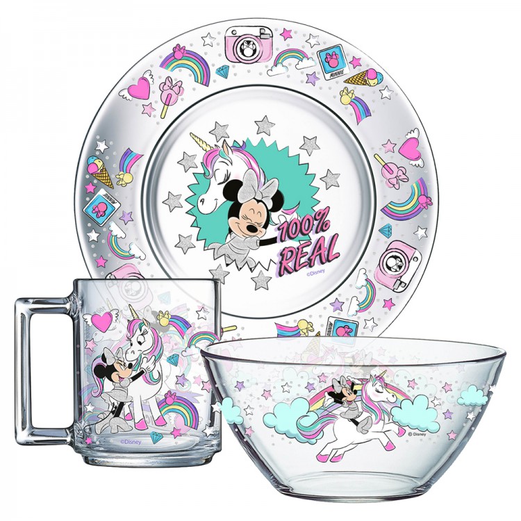 288031 Дисней Набор для завтрака 3 пр. "Минни и единорог" Santreyd 