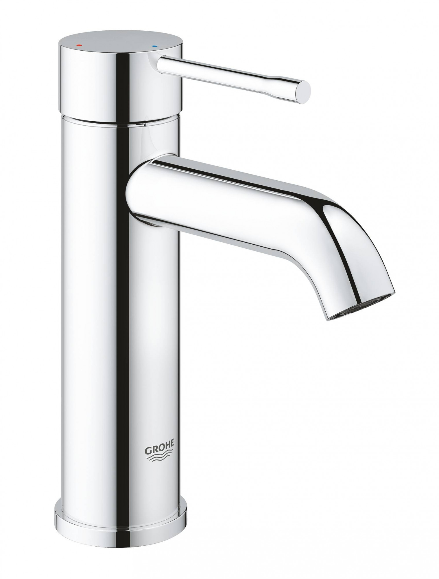 Смеситель для раковины GROHE Essence New с нажимным донным клапаном, размер S, хром (23797001)