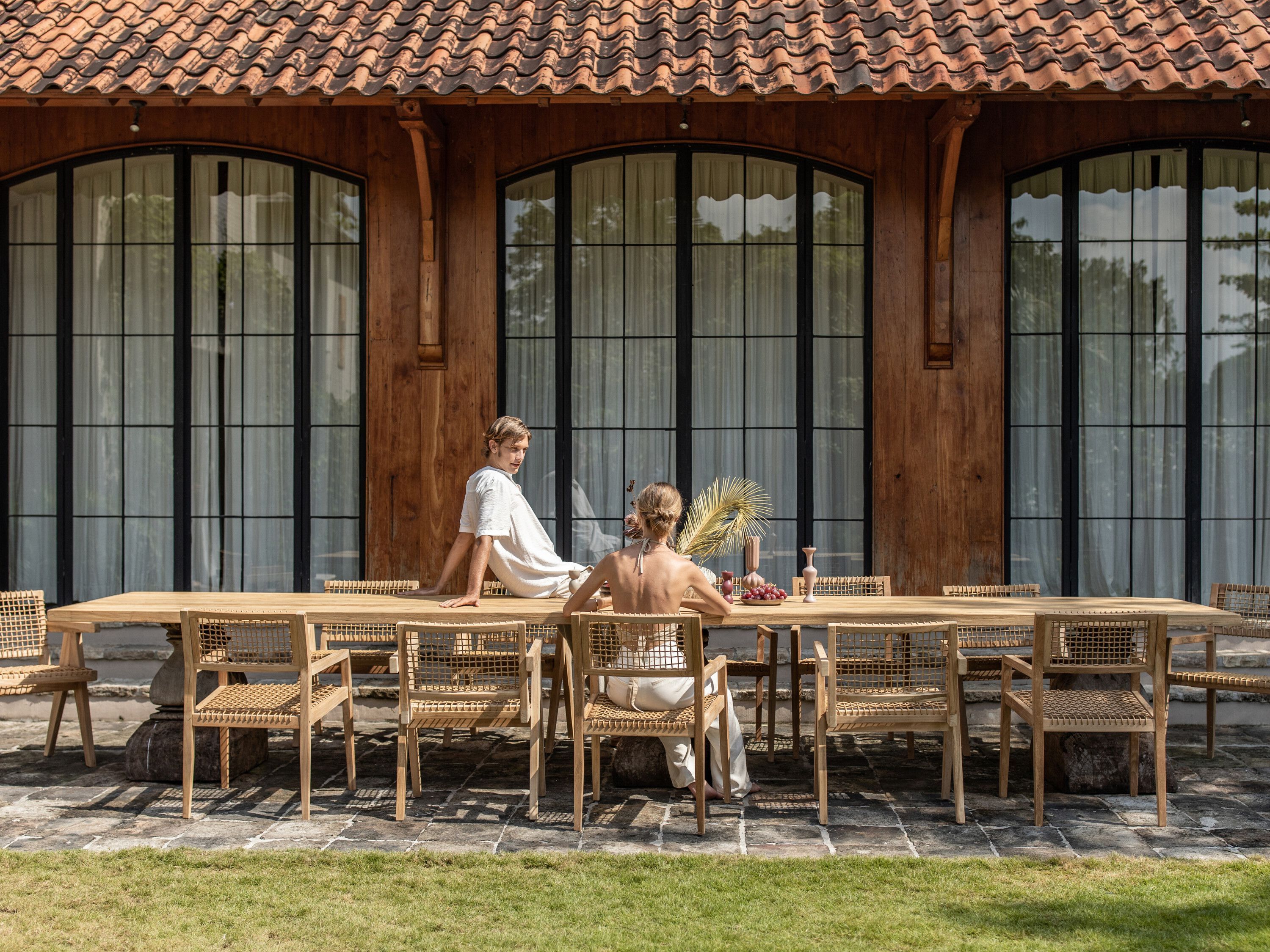 Прямоугольный садовый стол из тикового дерева cbdesign ARCH-00141861 - Вид №1