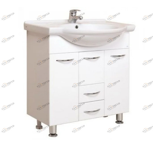 Тумба Onika МОНИКА 75.10 (2 ящ.) с умывальником БАЙКАЛ-75 231965