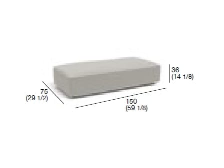 Ткань прямоугольный сад пуфик RODA ARCH-00081787 - Вид №13