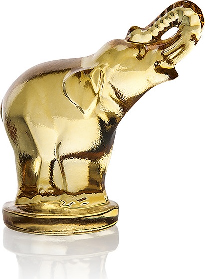 10602966 Cristal de Paris Фигурка Cristal de Paris "Слон" 5х5см (янтарная) Хрусталь 