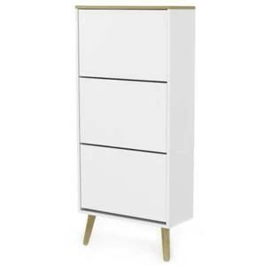 Шкаф для обуви Tenzo Dot, 128х57,5х24 см, дуб, белый