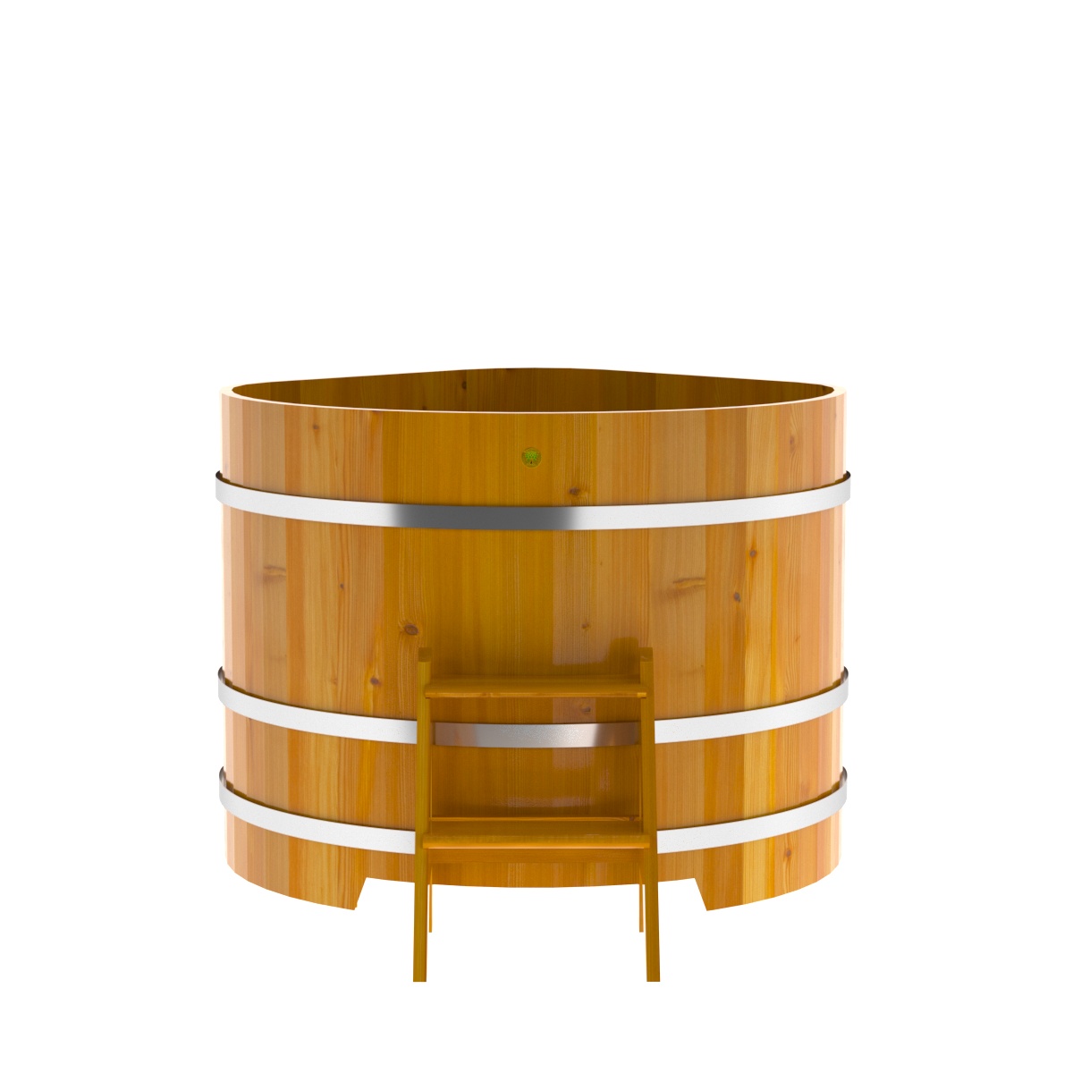 2310 Купель угловая из лиственницы Рустик 1,19х1,19х1,0 натуральная Alyarus  - Вид №4