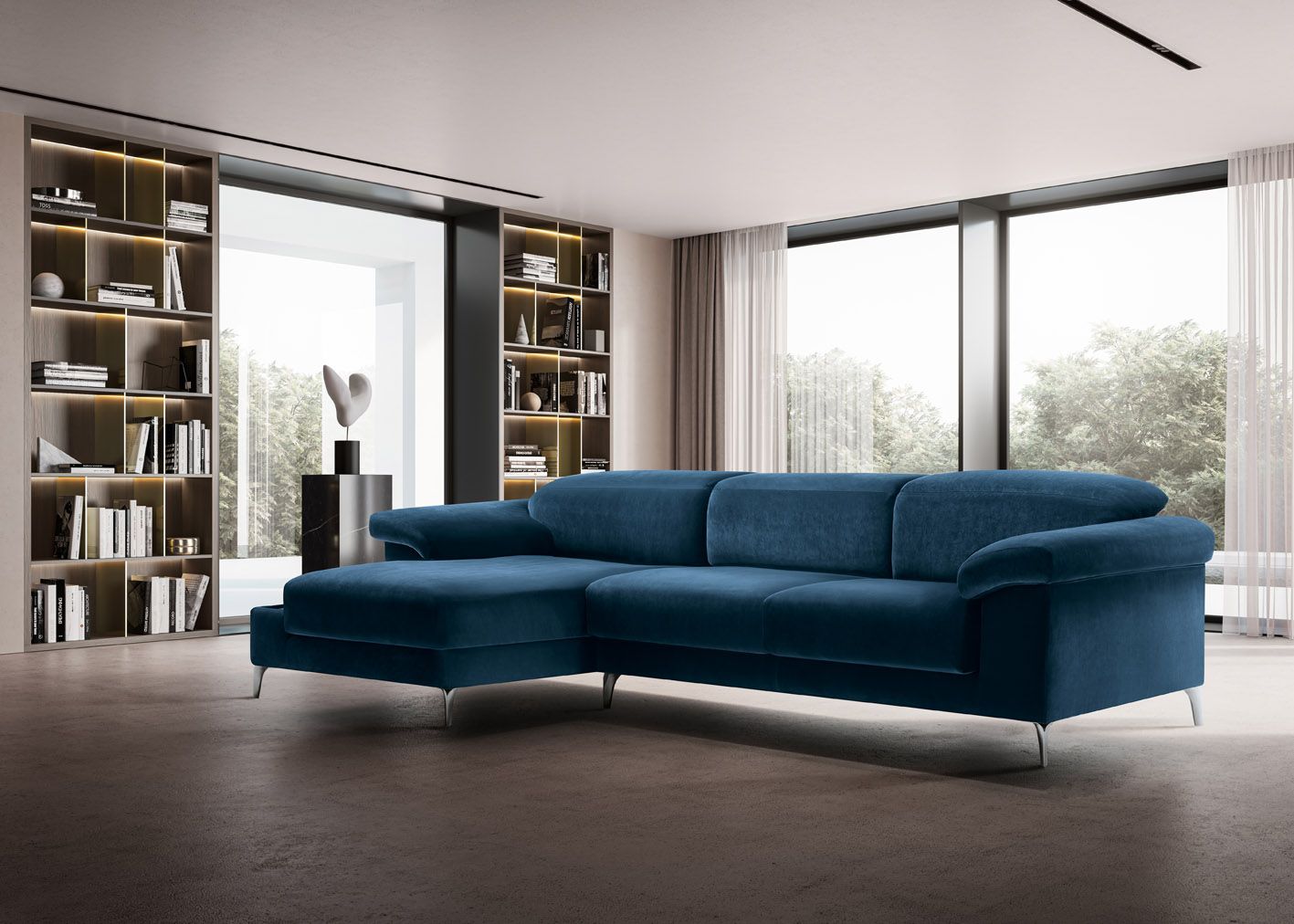 Тканевый диван с полуостровом Felis Softliving ARCH-00069138 - Вид №1