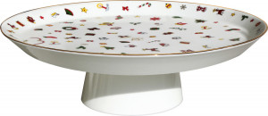 10668243 Taitu Блюдо для торта на ножке Taitu "Новый год" 27см Фарфор